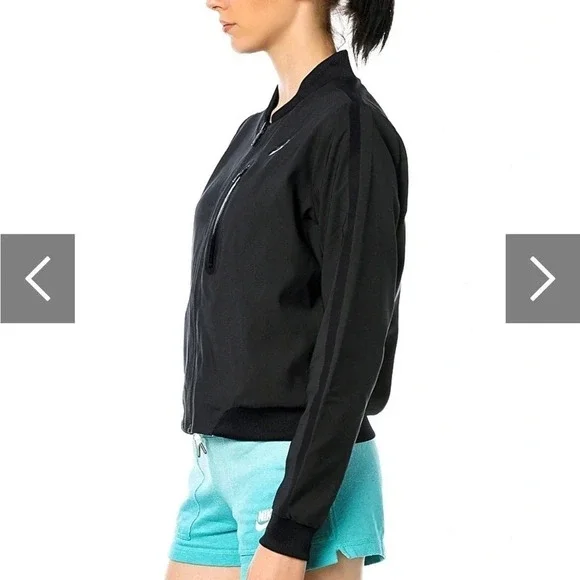 Nike Womens Bonded Woven Reversible Bomber Jacket Size Small - Picture 4 of 12